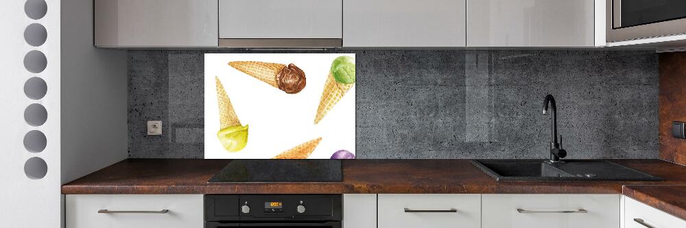 Panel szklany do kuchni Lody
