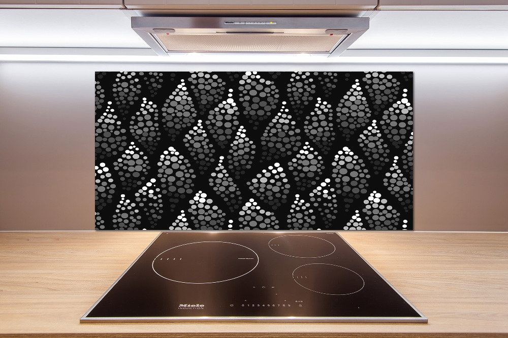 Panel lacobel Czarno-białe kropki