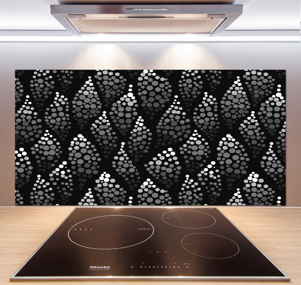 Panel lacobel Czarno-białe kropki