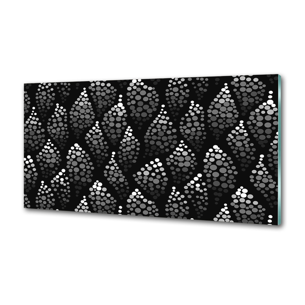 Panel lacobel Czarno-białe kropki