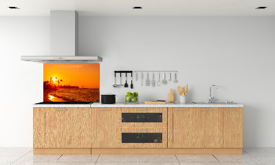 Panel lacobel Zachód słońca plaża