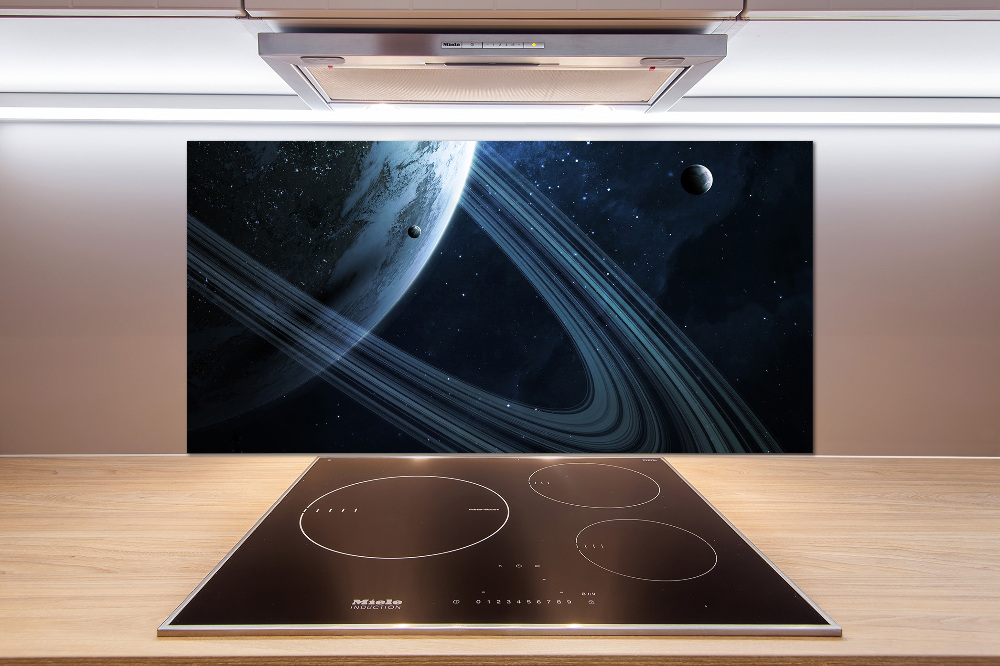 Panel szklany do kuchni Planeta