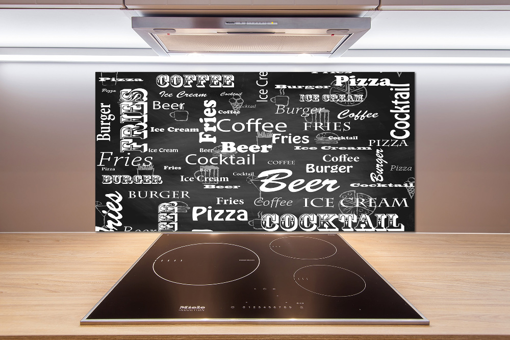 Panel do kuchni Menu w restauracji