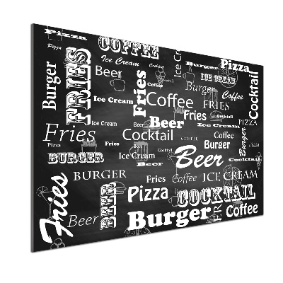 Panel do kuchni Menu w restauracji