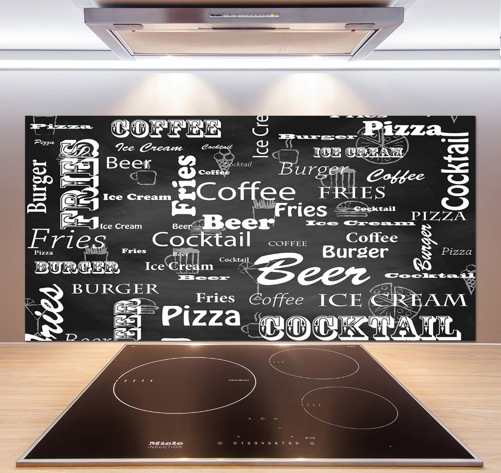 Panel do kuchni Menu w restauracji
