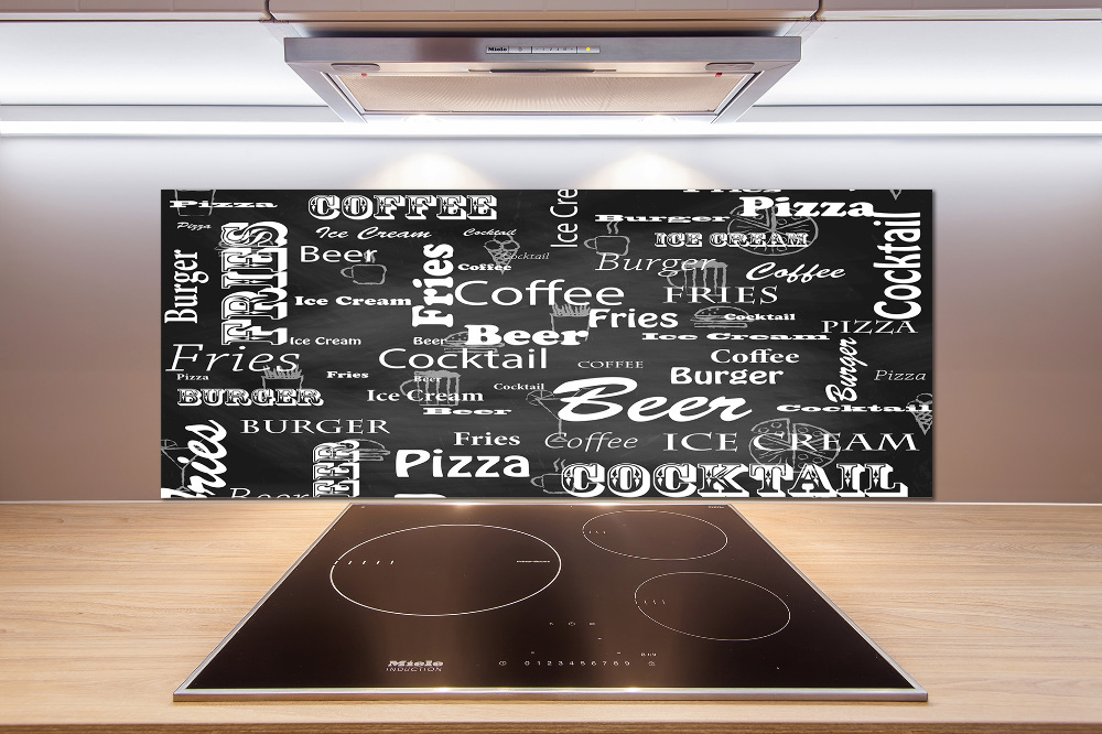 Panel do kuchni Menu w restauracji