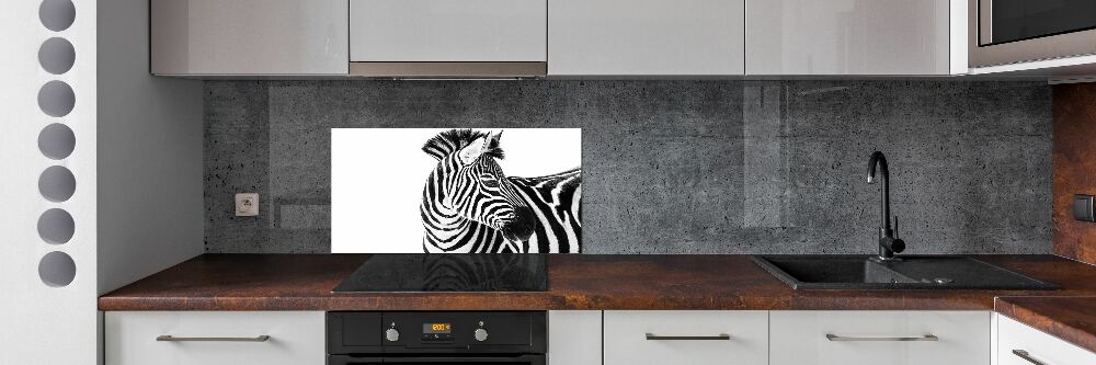 Panel do kuchni Zebra w śniegu