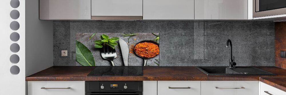 Panel lacobel Sztućce i przyprawy