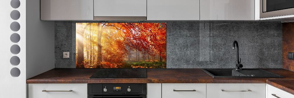 Panel dekor szkło Jesienny las