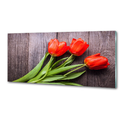 Panel do kuchni Czerwone tulipany