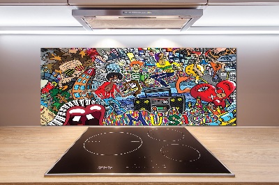 Panel do kuchni Muzyczny kolaż