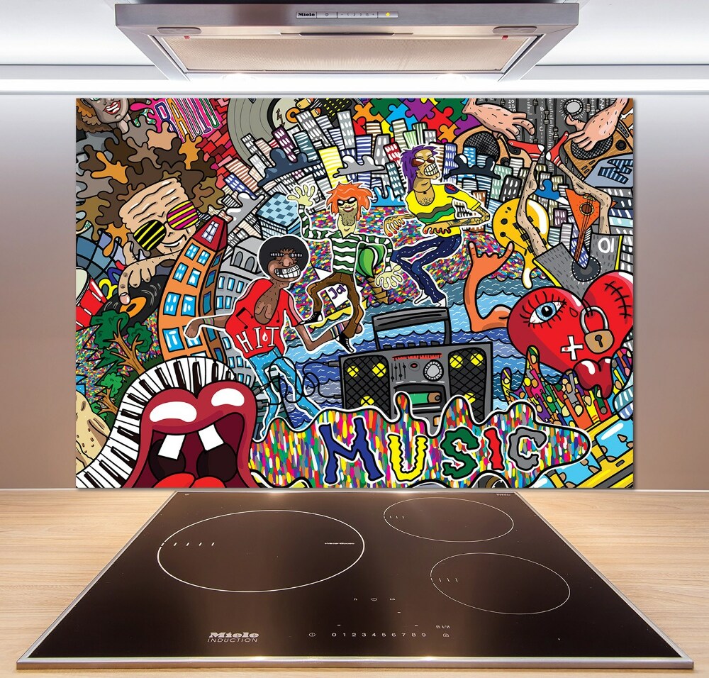 Panel do kuchni Muzyczny kolaż