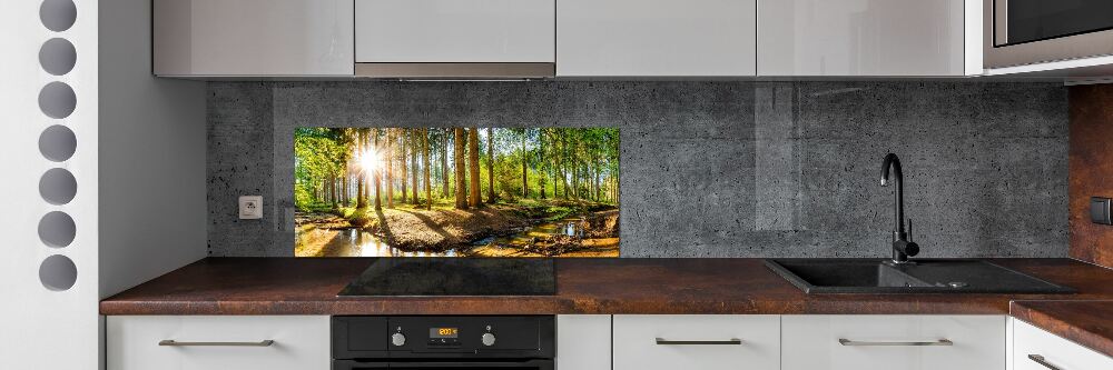 Panel dekor szkło Panorama las
