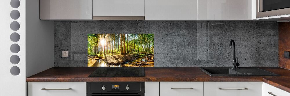 Panel dekor szkło Panorama las
