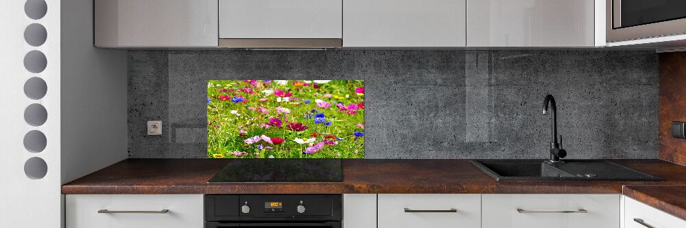 Panel dekor szkło Polne kwiaty