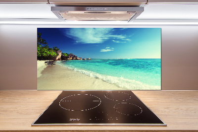 Panel do kuchni Seszele plaża