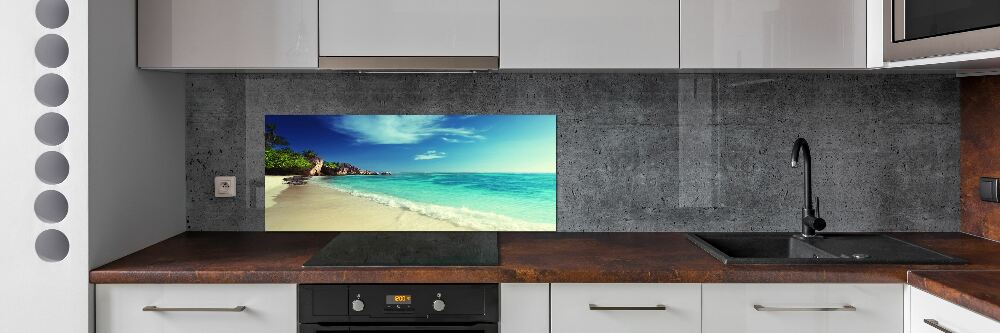 Panel do kuchni Seszele plaża