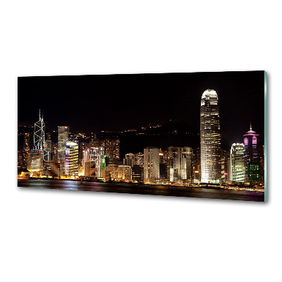 Panel do kuchni Hongkong nocą