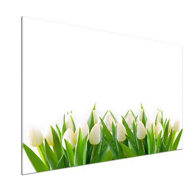 Panel do kuchni Białe tulipany