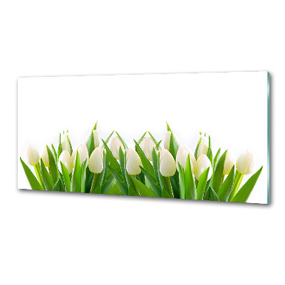 Panel do kuchni Białe tulipany