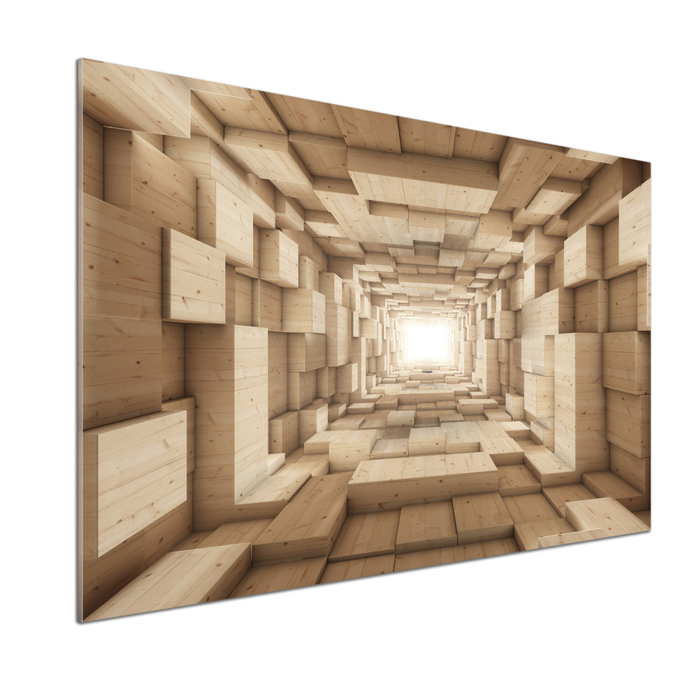 Panel do kuchni Drewniany tunel