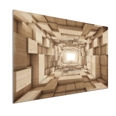 Panel do kuchni Drewniany tunel