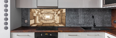 Panel do kuchni Drewniany tunel