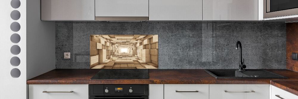 Panel do kuchni Drewniany tunel