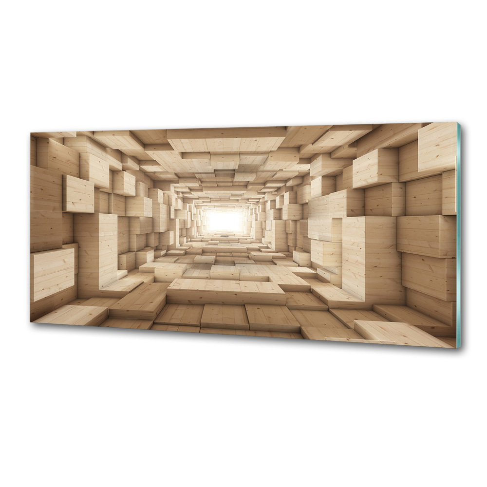 Panel do kuchni Drewniany tunel