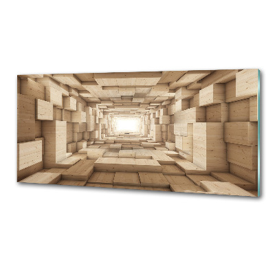 Panel do kuchni Drewniany tunel