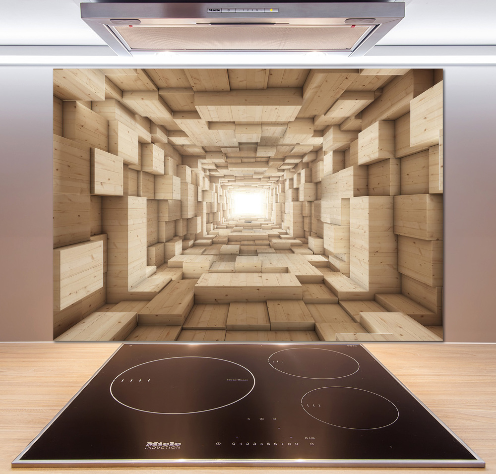 Panel do kuchni Drewniany tunel