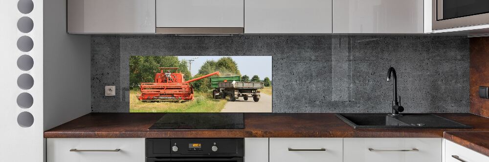 Panel szklany do kuchni Kombajn