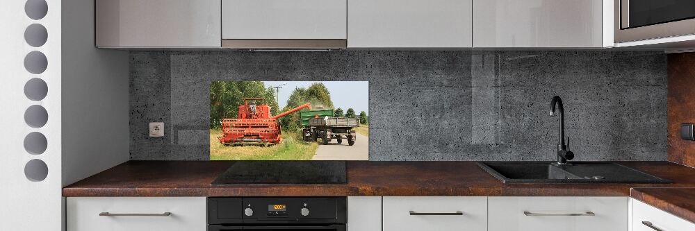 Panel szklany do kuchni Kombajn