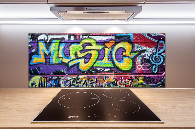 Panel lacobel Graffiti na ścianie