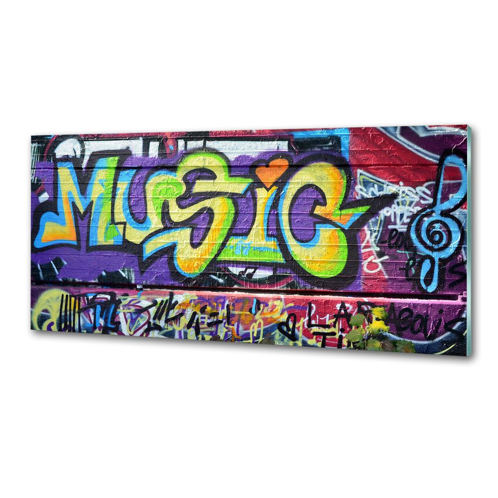 Panel lacobel Graffiti na ścianie