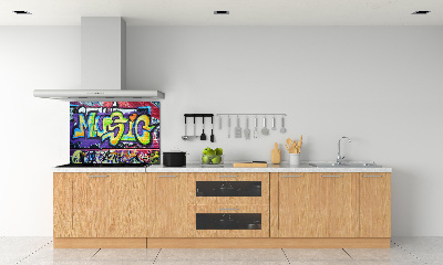 Panel lacobel Graffiti na ścianie