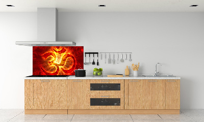 Panel do kuchni Płonący znak om