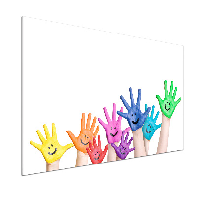 Panel do kuchni Pomalowane dłonie