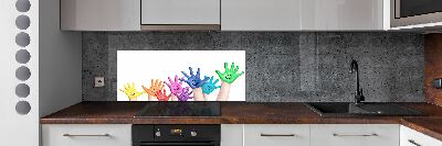 Panel do kuchni Pomalowane dłonie