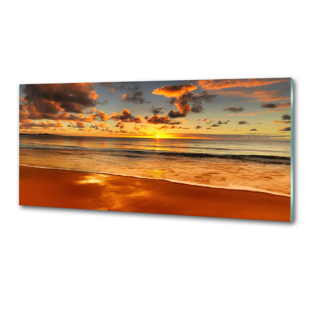 Panel lacobel Zachód słońca plaża