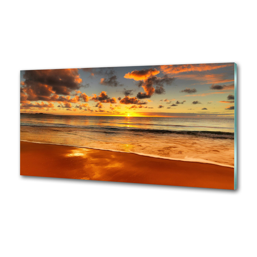 Panel lacobel Zachód słońca plaża