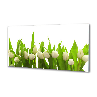 Panel do kuchni Białe tulipany