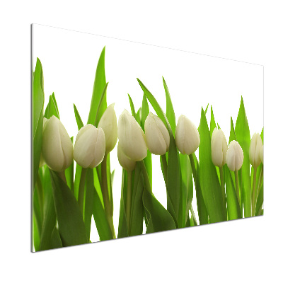 Panel do kuchni Białe tulipany