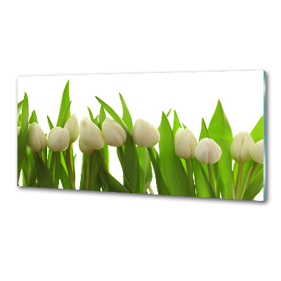 Panel do kuchni Białe tulipany