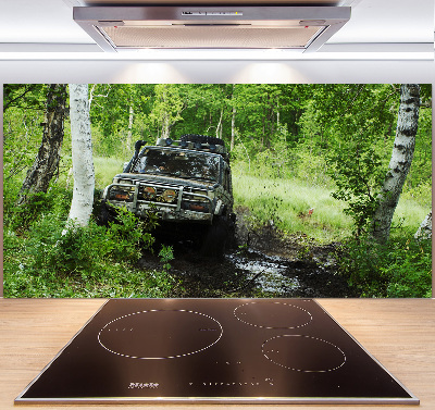 Panel dekor szkło Jeep w lesie