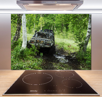 Panel dekor szkło Jeep w lesie