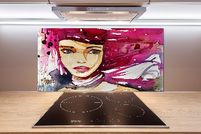 Panel do kuchni Abstrakcja kobieta