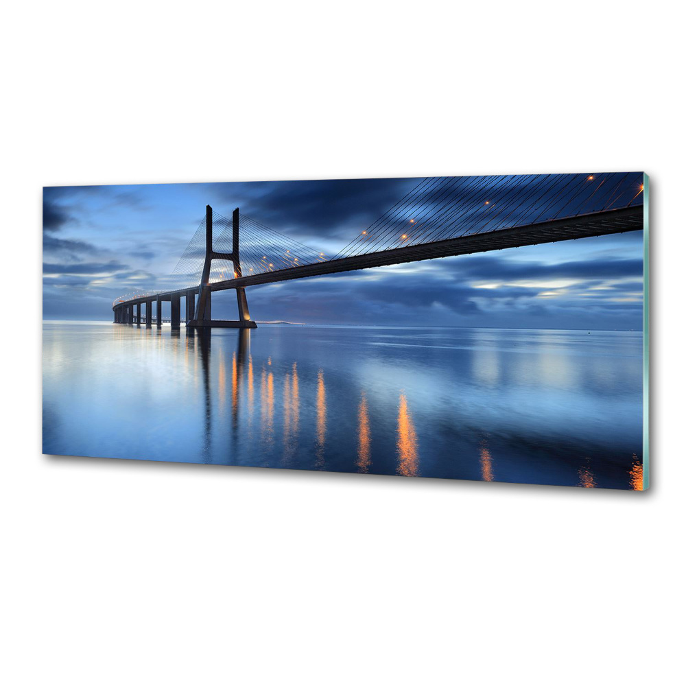 Panel do kuchni Oświetlony most