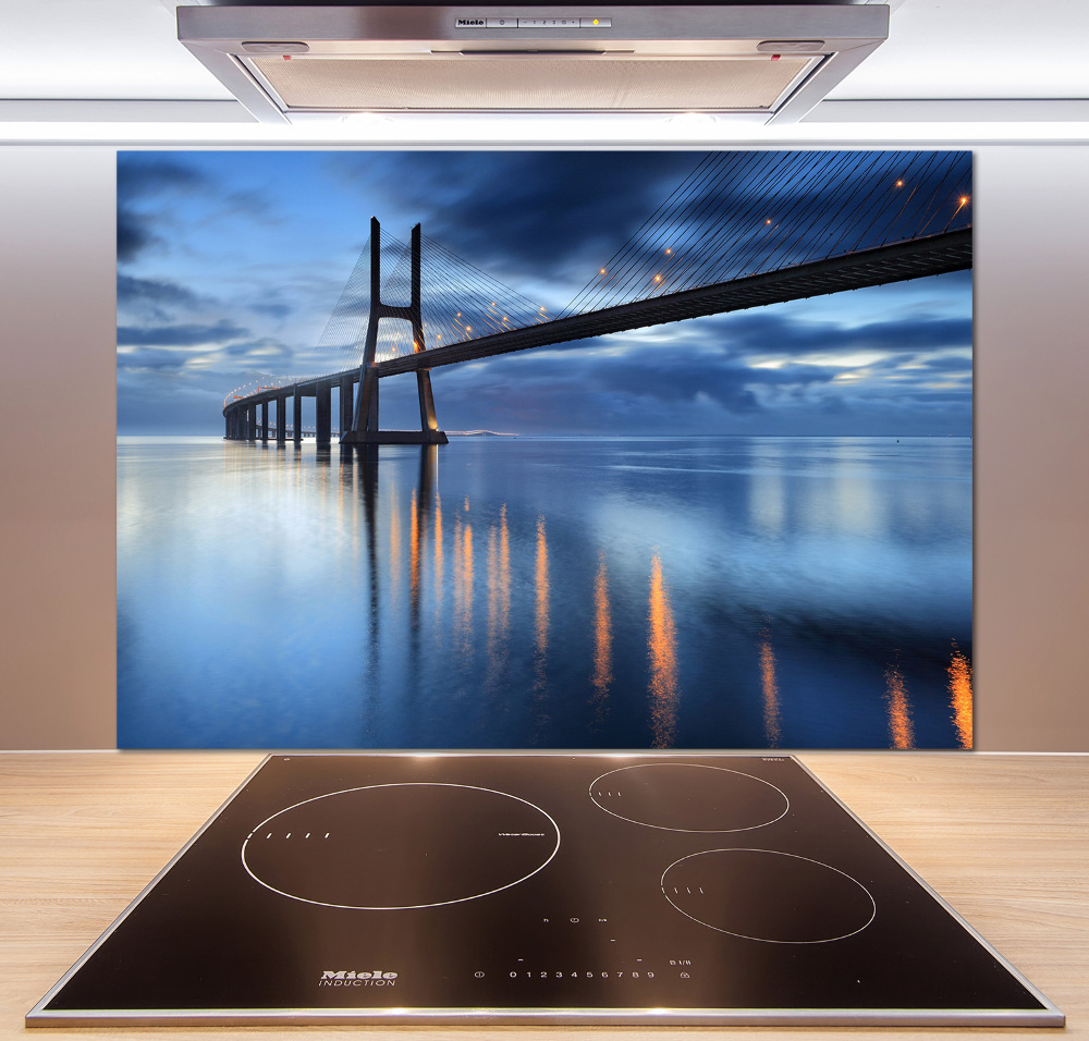 Panel do kuchni Oświetlony most