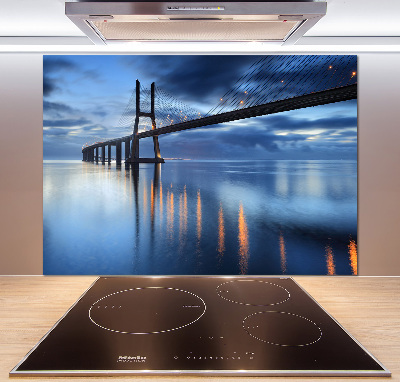 Panel do kuchni Oświetlony most